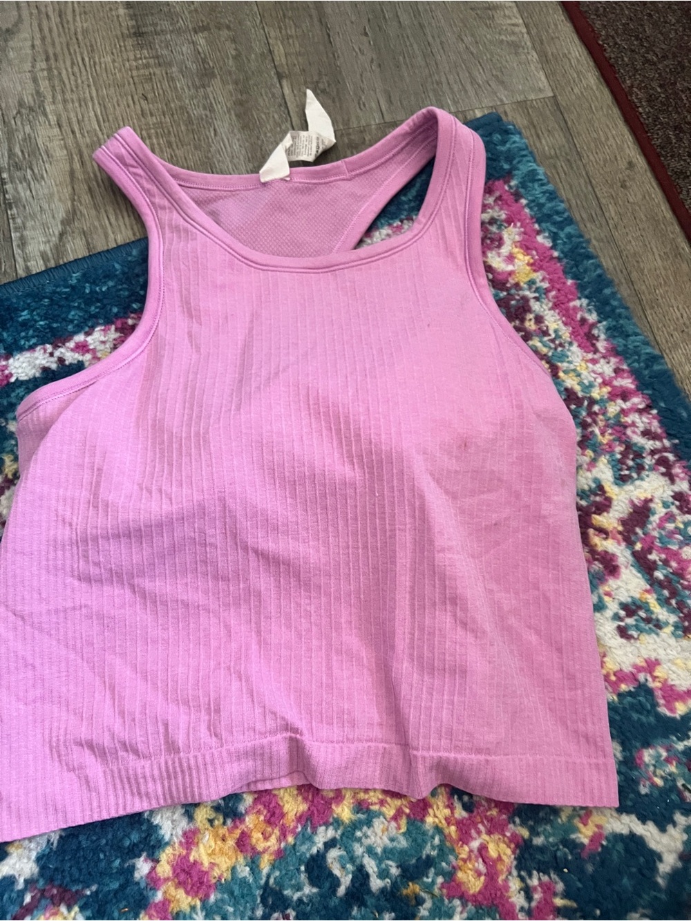 Lululemon Pink Ribbed Tank Top - Women’s Sleeveless Crop